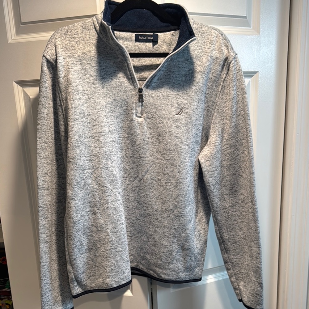 Nautica Gray Quarter-Zip Pullover